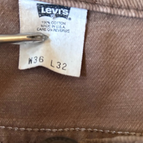 Levi’s 517 Orange Tab jeans 36x32 Made in USA Vintage Rare brown/tan denim - Picture 8 of 13
